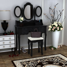 Load image into Gallery viewer, Home Furnitures Makeup Dressing Table With Stool 7 Drawers Adjustable Mirrors Bedroom Baroque style Fast shipping